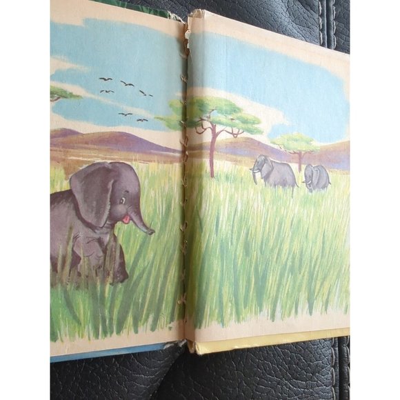 A Rand McNally Junior Elf Book Little Elephant Kids Hardcover 1959 First Edition - Picture 9 of 11